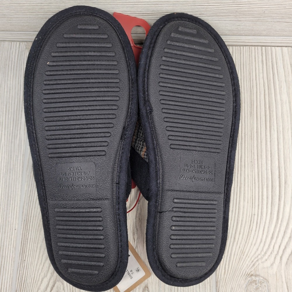 Dearfoams Cozy Comfort Memory Foam Womens Slippers Slip Slide Mule Sherpa 7-8 - Picture 6 of 7